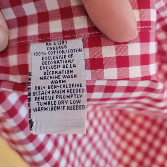 Ralph Lauren 100% Cotton Red Checked Button Down - Picture 2 of 5